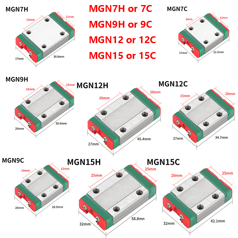 2ชิ้น MGN7C MGN7H MGN9C MGN9H  - Linear Rail Mgn12H Set บทวิจารณ์และราคา